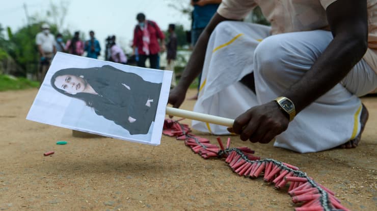 A tiny village in South India celebrates Vice President Kamala Harris with firecrackers and prayers