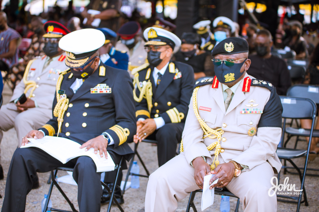 Photos: John Mahama at the burial service for Rawlings