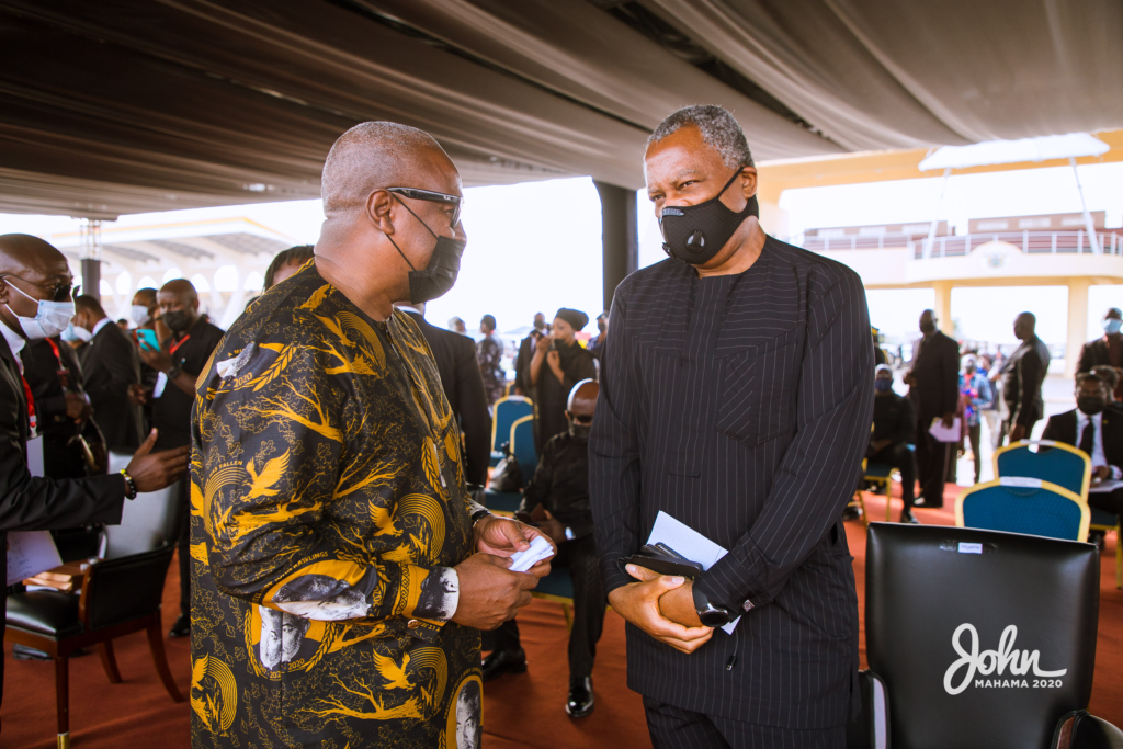 Photos: John Mahama at the burial service for Rawlings