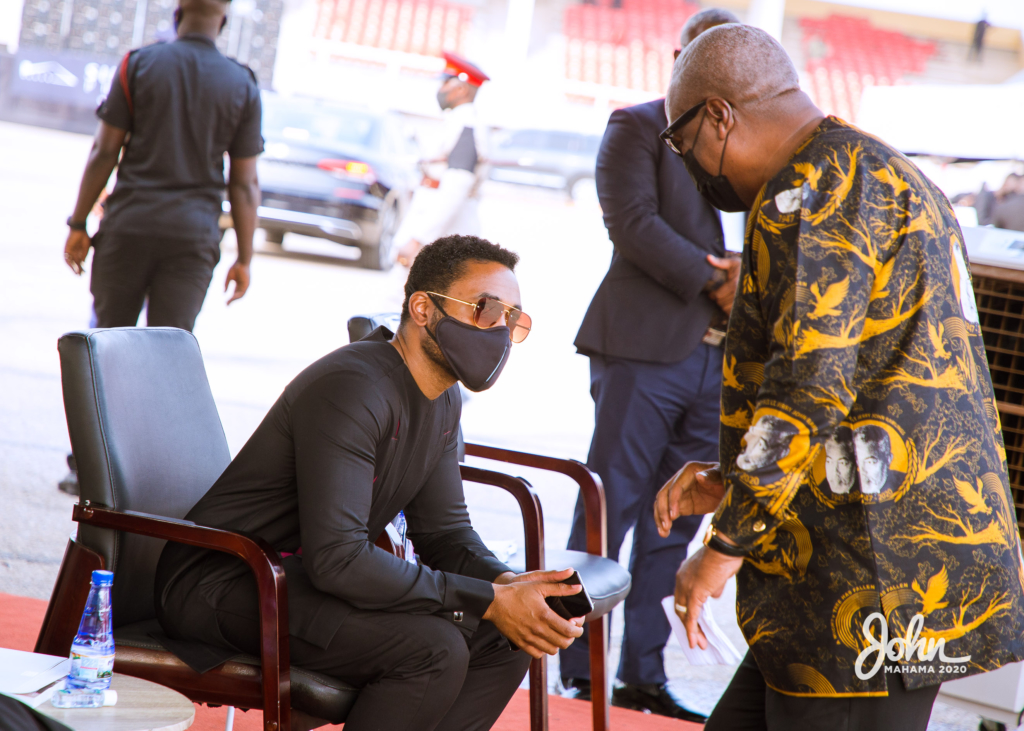 Photos: John Mahama at the burial service for Rawlings