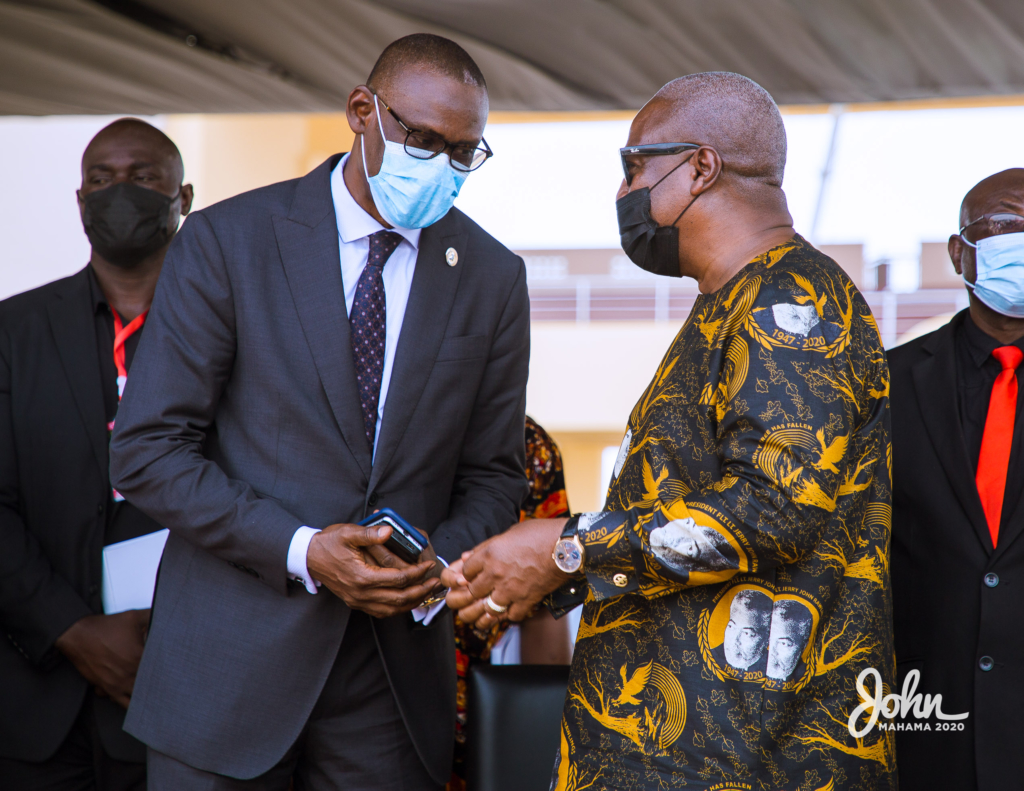 Photos: John Mahama at the burial service for Rawlings