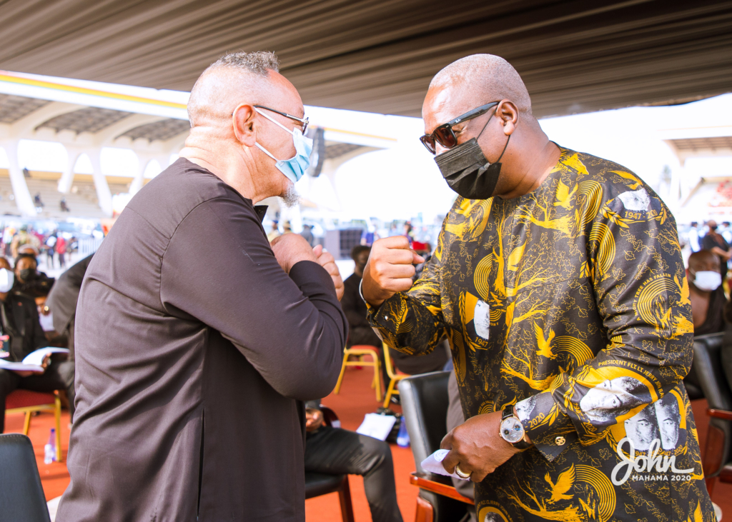 Photos: John Mahama at the burial service for Rawlings