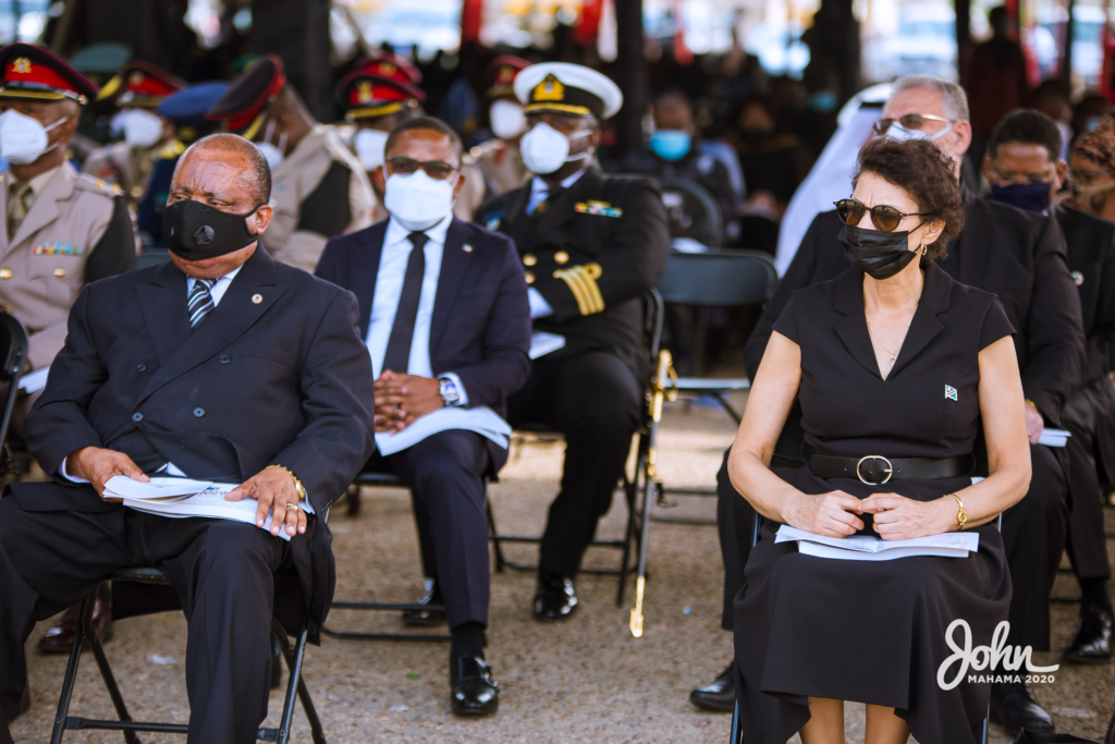 Photos: John Mahama at the burial service for Rawlings