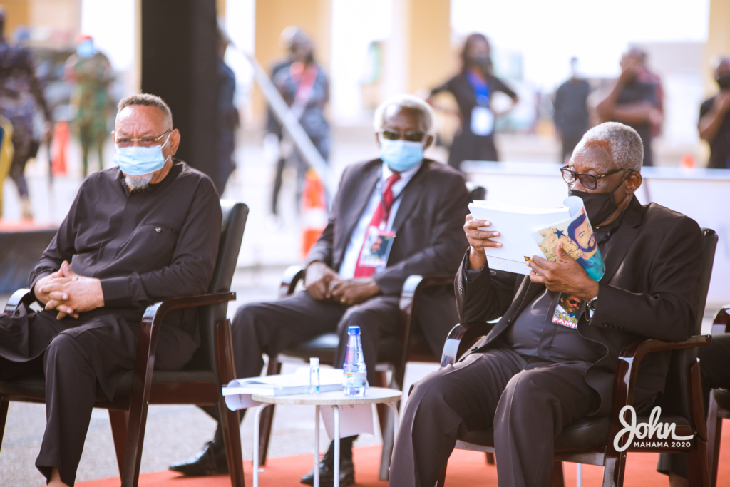 Photos: John Mahama at the burial service for Rawlings