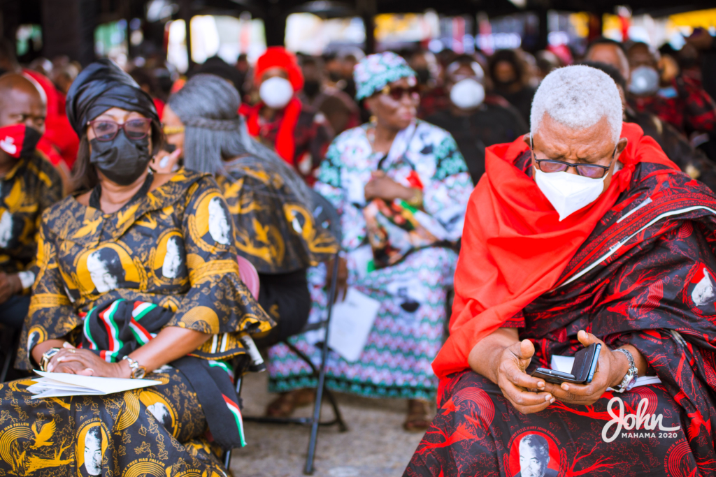 Photos: John Mahama at the burial service for Rawlings