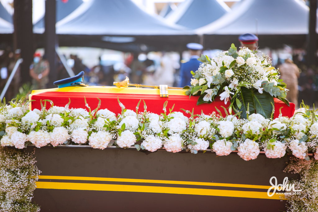 Photos: John Mahama at the burial service for Rawlings