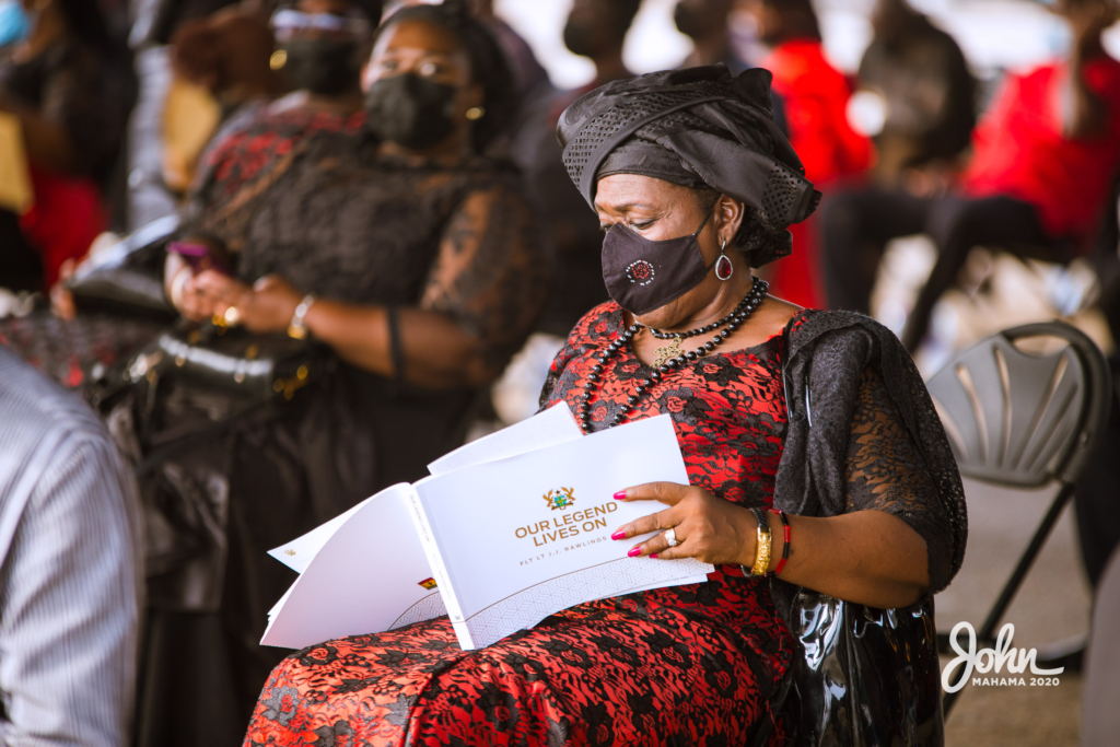 Photos: John Mahama at the burial service for Rawlings