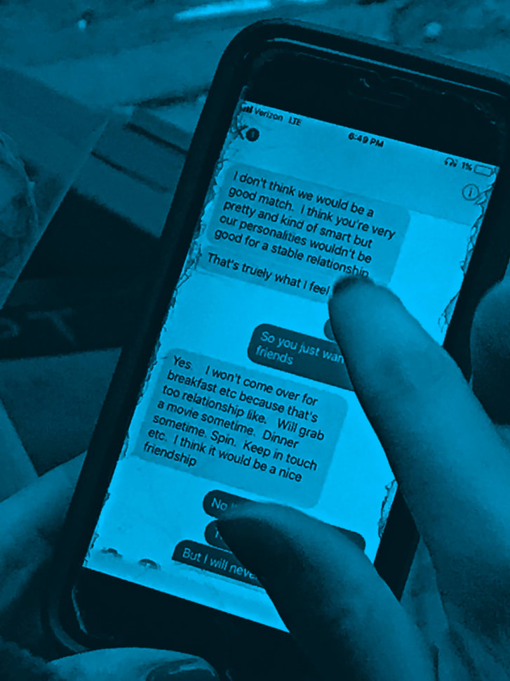 A photographer secretly snapped strangers' text messages and turned them into art