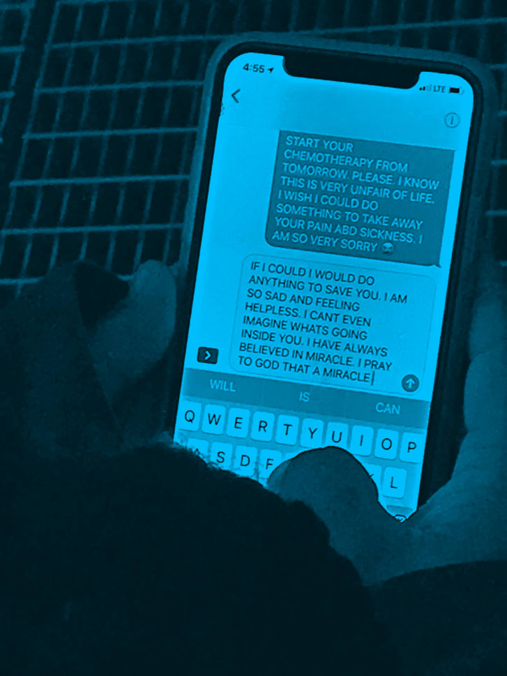 A photographer secretly snapped strangers' text messages and turned them into art