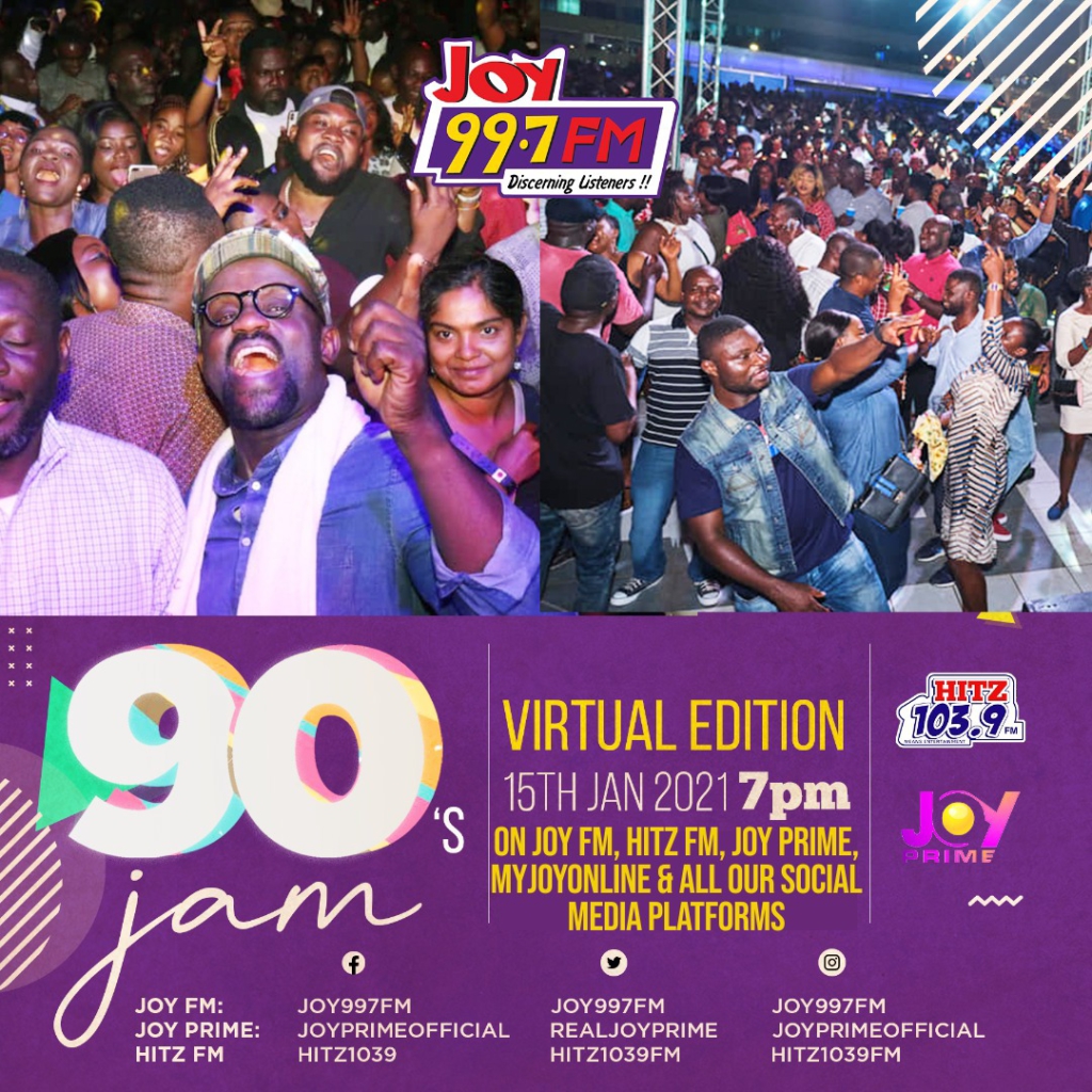 Virtual edition of Joy FM's 90s Jam comes off this Friday