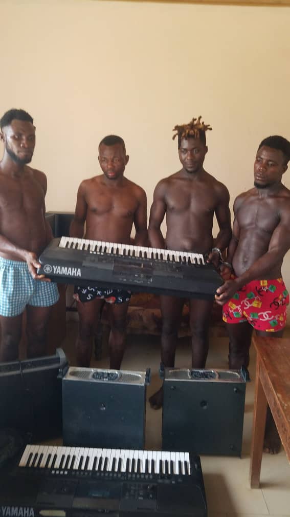 4 persons arrested for stealing church instruments 4 persons arrested for stealing church instruments