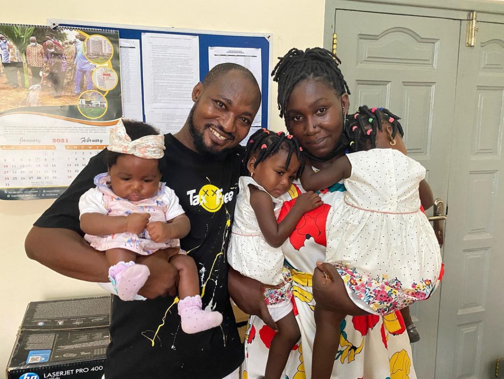 Funny Face reunites with baby mama and children