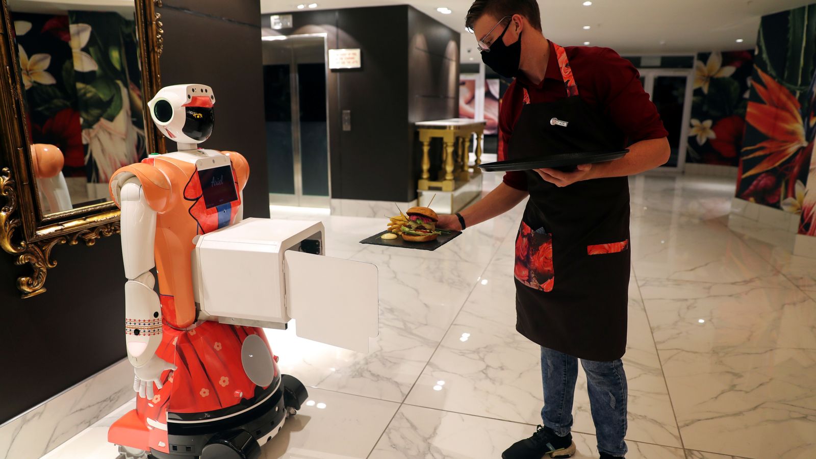 Robots in Johannesburg hotel serve customers with Covid19 symptoms