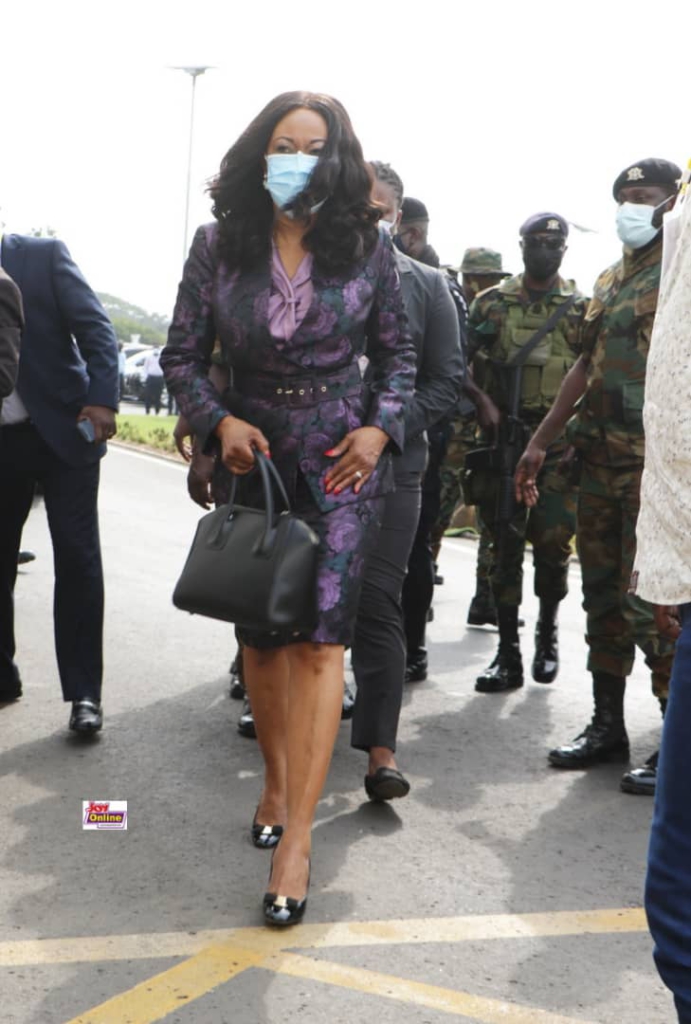 Jean Mensa walks Supreme Court’s unseen red carpet in style at Mahama's petition hearing