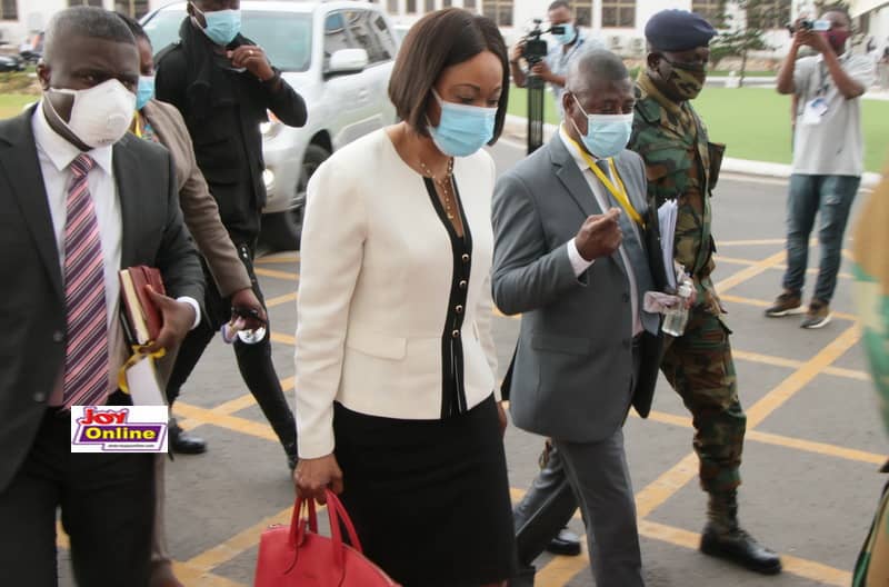 Jean Mensa walks Supreme Court’s unseen red carpet in style at Mahama's petition hearing