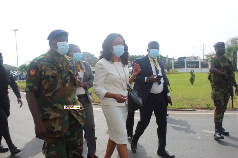 Jean Mensa walks Supreme Court’s unseen red carpet in style at Mahama's petition hearing