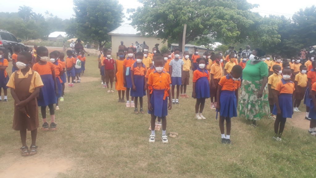 COCOBOD CEO celebrates chocolate week with school children in Tano North