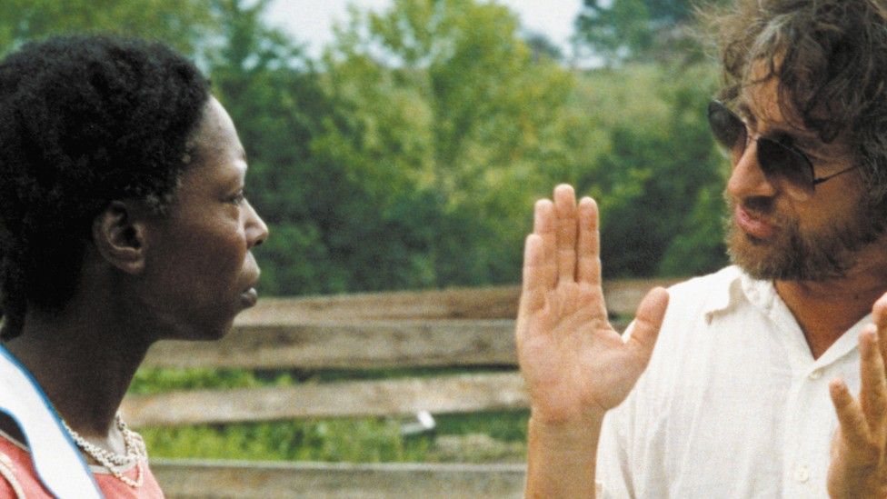 Director Steven Spielberg And Whoopi Goldberg Who Played