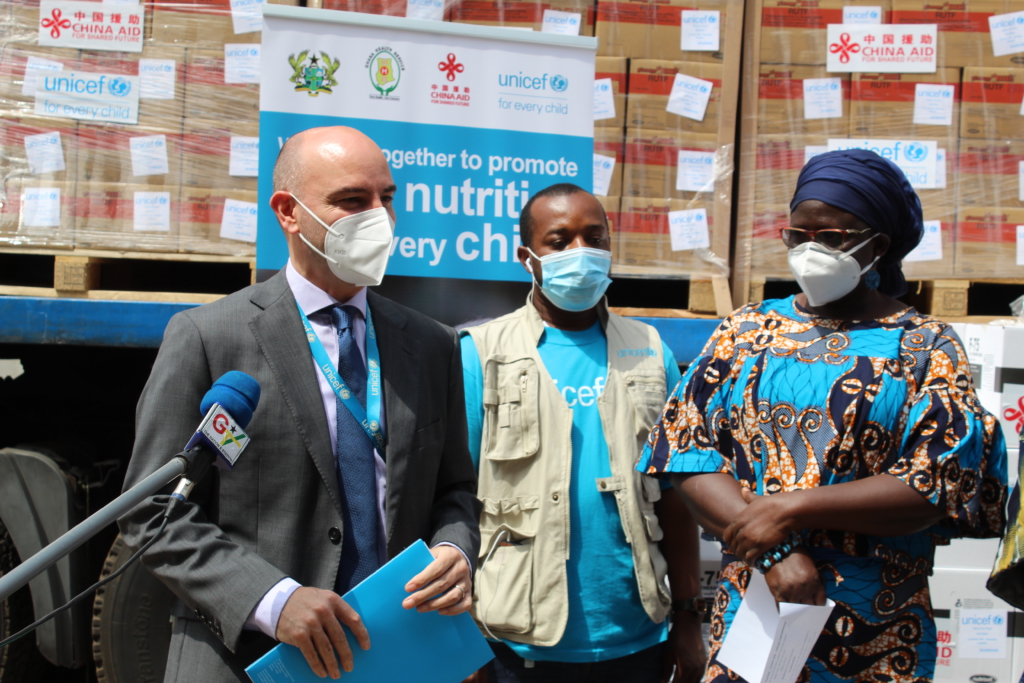 China-Unicef supports GHS' efforts to improve child health, reduce malnutrition in Covid-19 outbreak