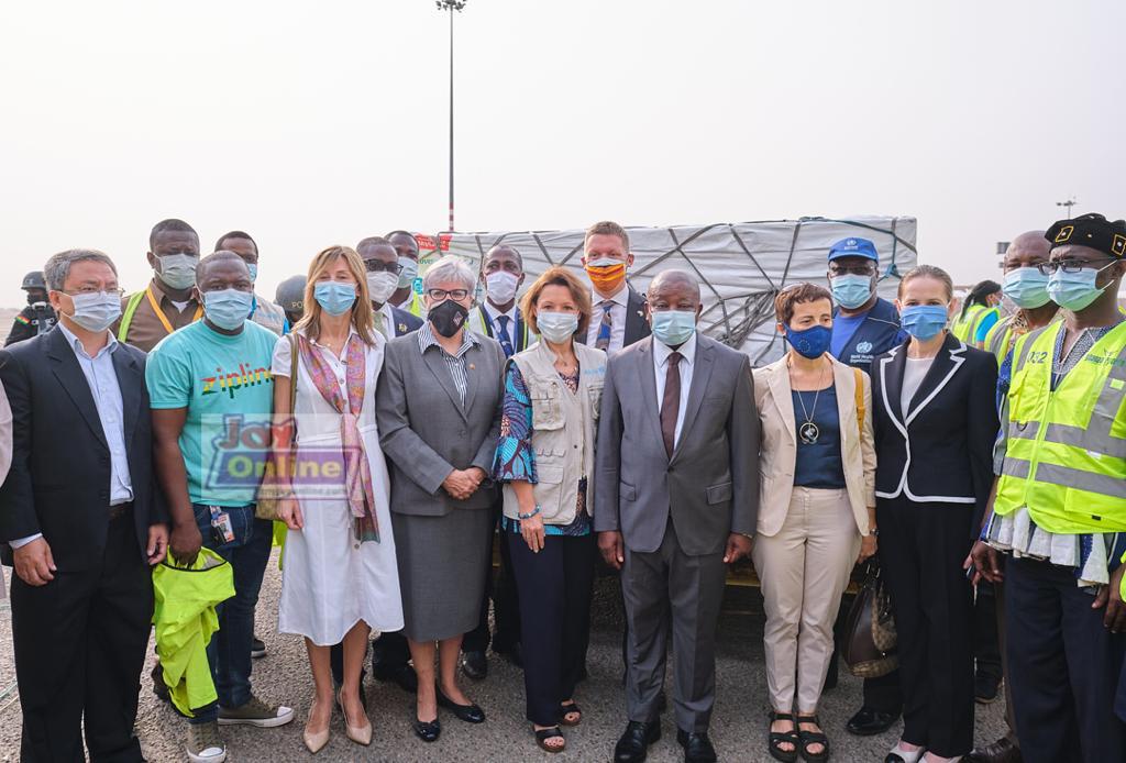 Photos: First batch of Covid-19 vaccines arrive at Kotoka International Airport