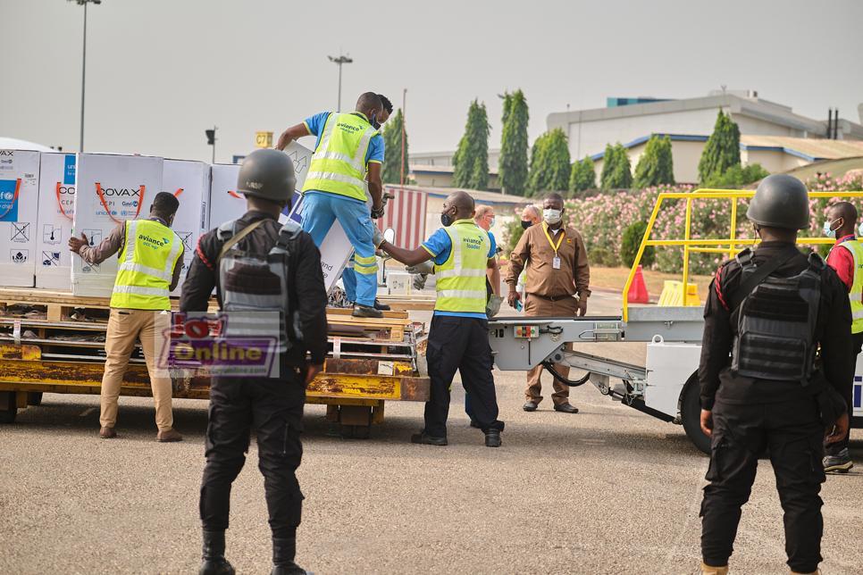 Photos: First batch of Covid-19 vaccines arrive at Kotoka International Airport