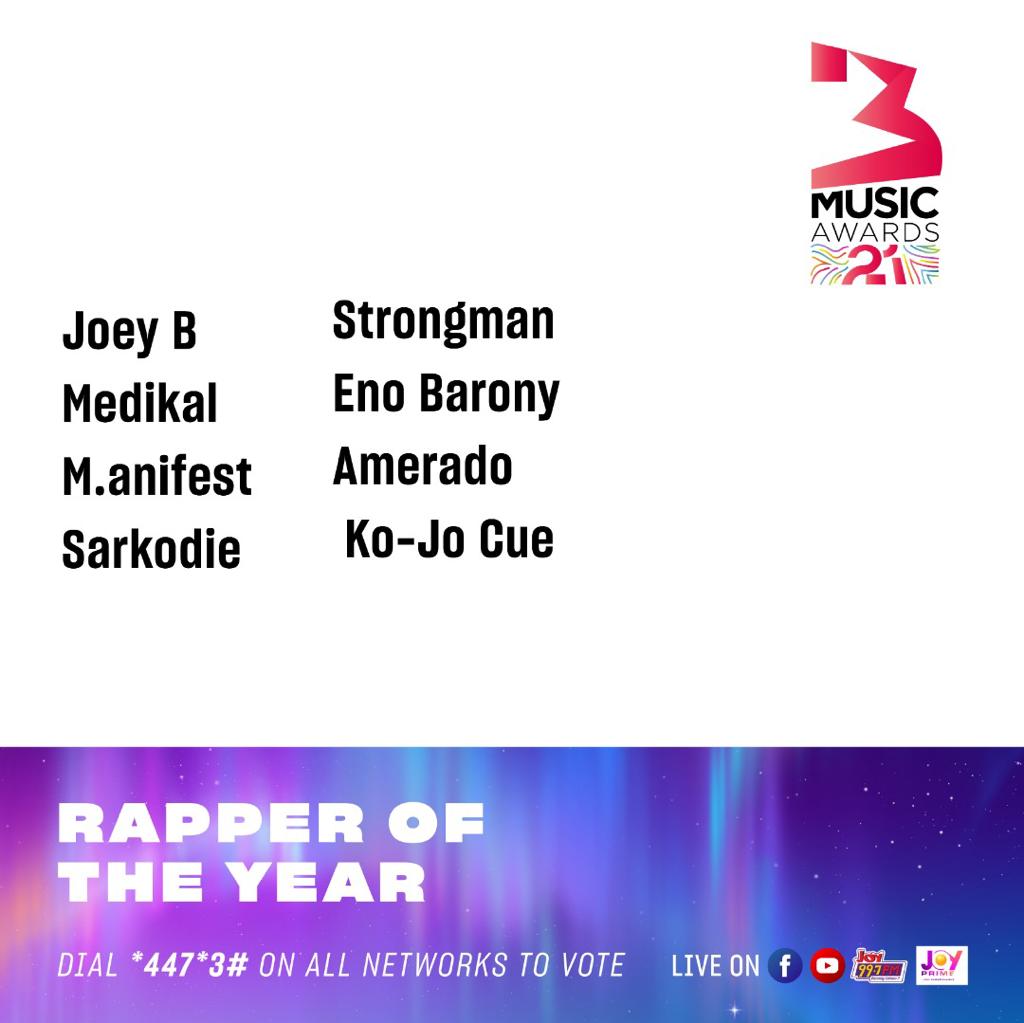 3Music Awards 2021: See full list of nominees