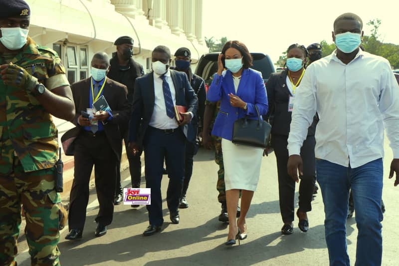 Jean Mensa walks Supreme Court’s unseen red carpet in style at Mahama's petition hearing