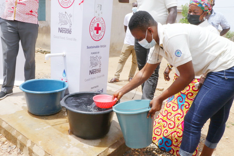 Photos: Nestle Ghana, Ghana Red Cross Society commission water project in Eastern Region