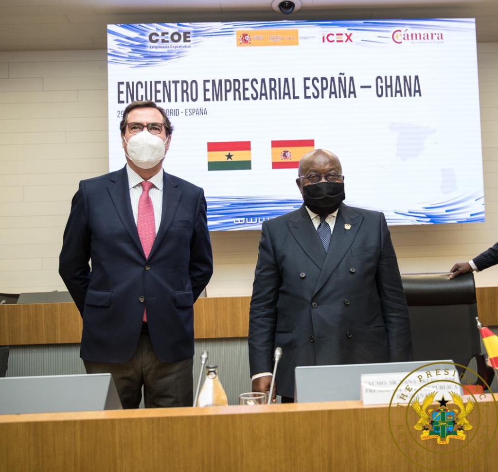 Ghana is haven of peace, investments are protected - Akufo-Addo to Spanish investors