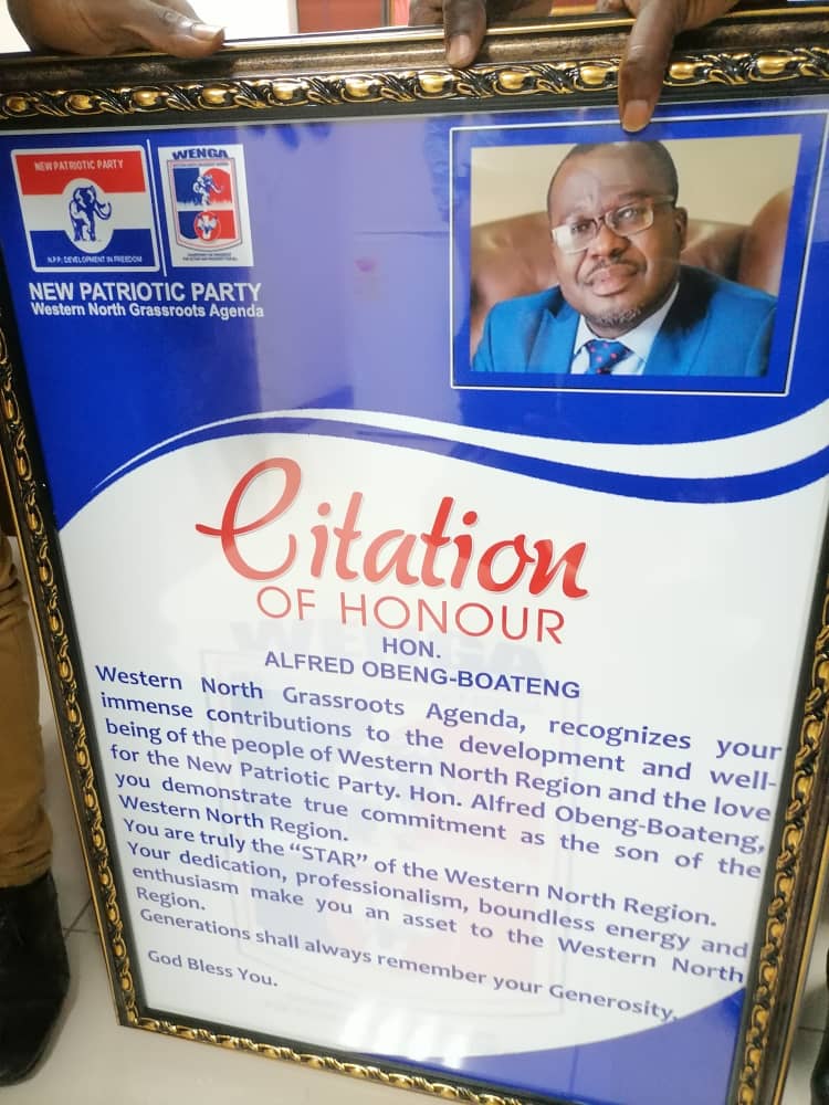 Alfred Obeng Boateng honoured with 'Star' of the Western North Region