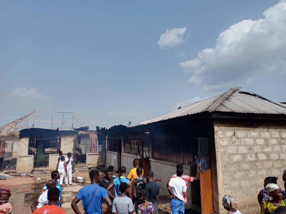 Fire guts 13 apartments in Sunyani