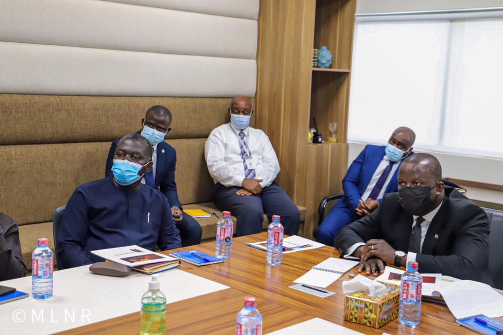 Lands Minister pays working visit to Ghana Integrated Aluminium Development Corporation