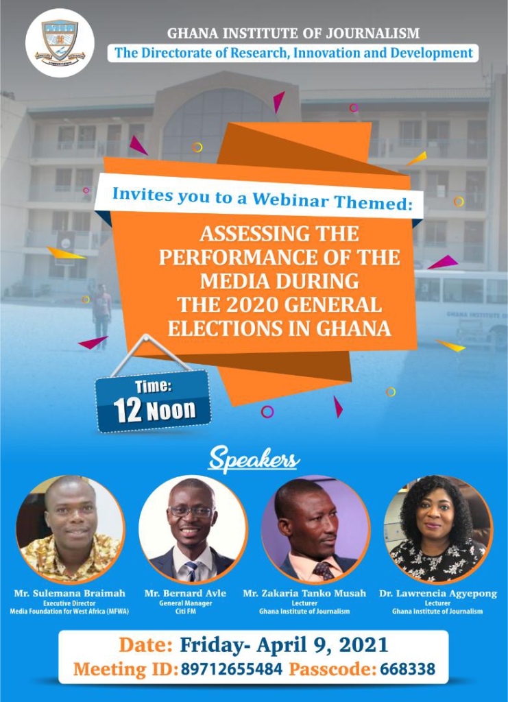 GIJ to host a web seminar on media’s performance during Election 2020
