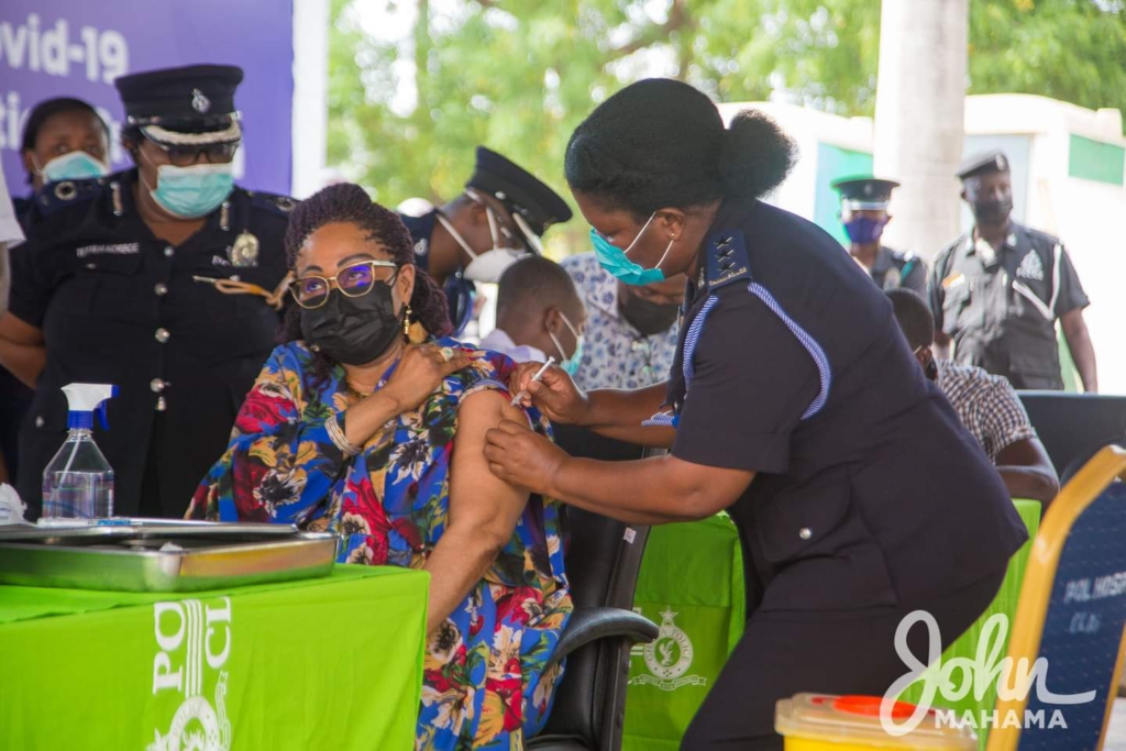 Chief of Staff gets vaccinated, urges Ghanaians to support immunization exercise