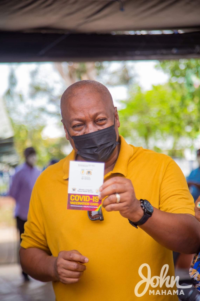 Mahama and wife take Covid-19 vaccine, urge Ghanaians to do same