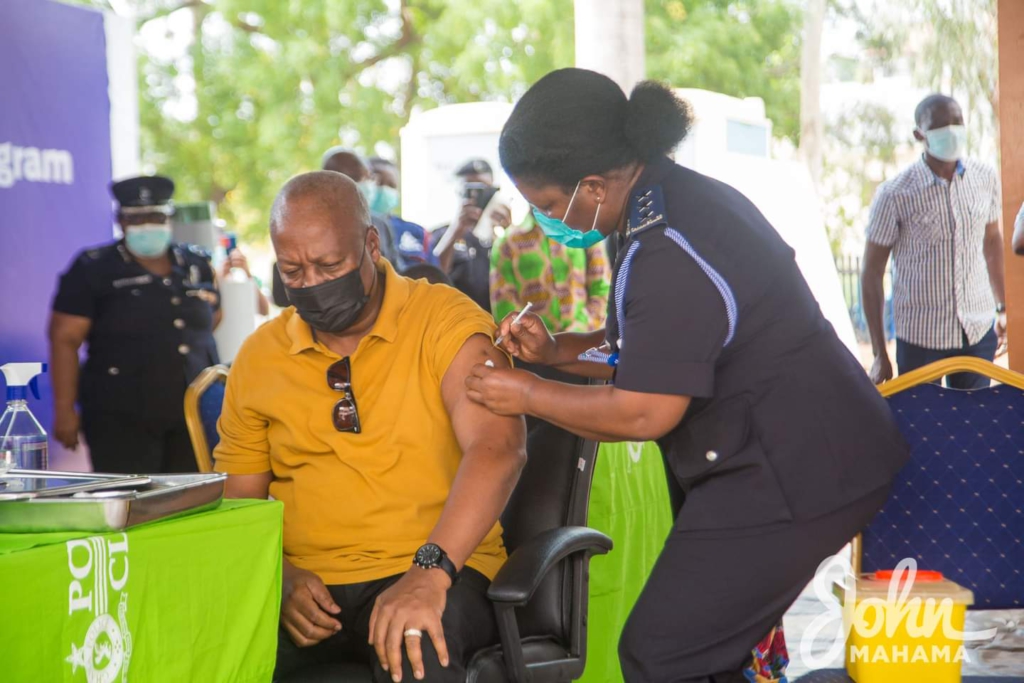 Chief of Staff gets vaccinated, urges Ghanaians to support immunization exercise