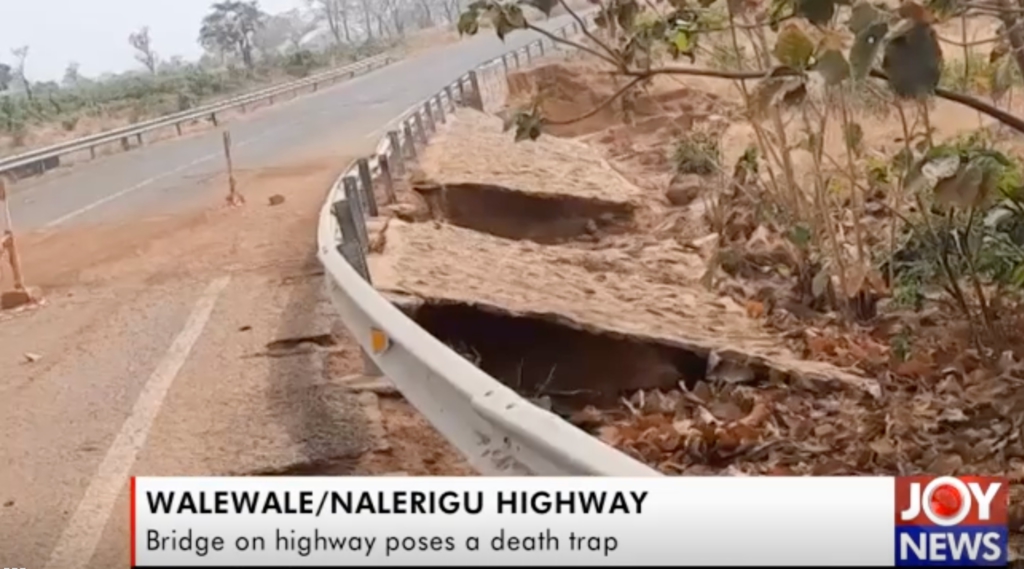 Walewale/Nalerigu highway now a death threat with bridge on the verge of collapse