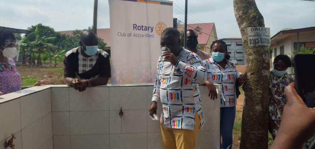 Rotary Club of Accra-West hands over borewell and donates braille sheets to Akropong School for the Blind
