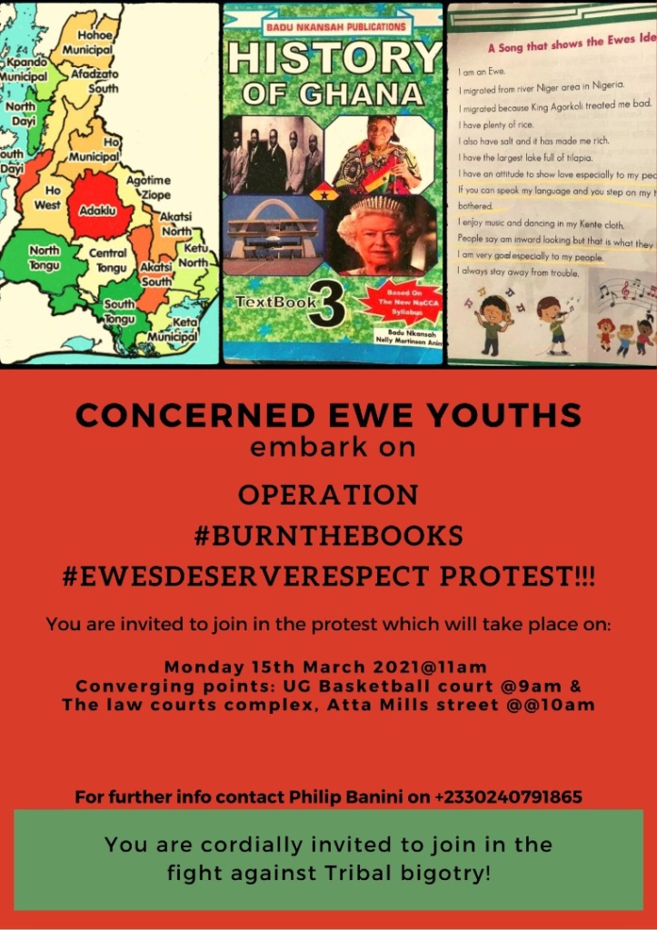 Ewe Youth group postpones 'BurnTheBooks' protest, gives GES 14 days to withdraw 'offensive Ewe' textbooks