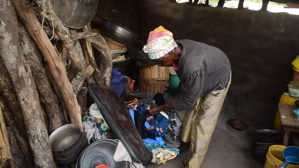 Disabled 84-year-old woman, rendered homeless after storm destroyed her mudhouse at Avetakpo