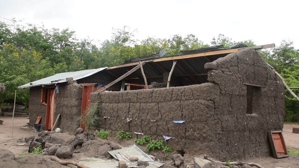 Disabled 84-year-old woman, rendered homeless after storm destroyed her mudhouse at Avetakpo