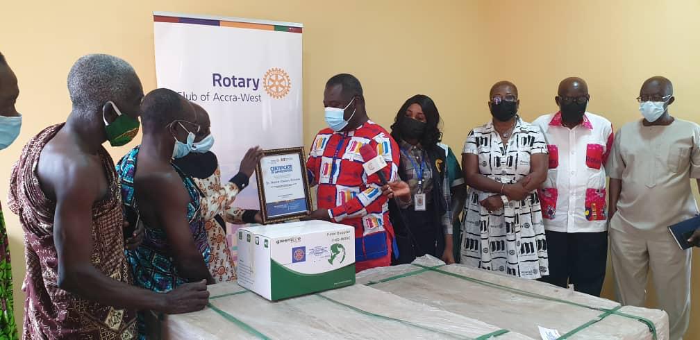 Rotary Club of Accra-West donates incubator and fetoscope to Larteh Health Center