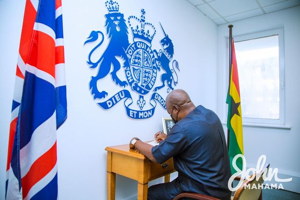 Mahama signs book of condolence in honour of Prince Philip