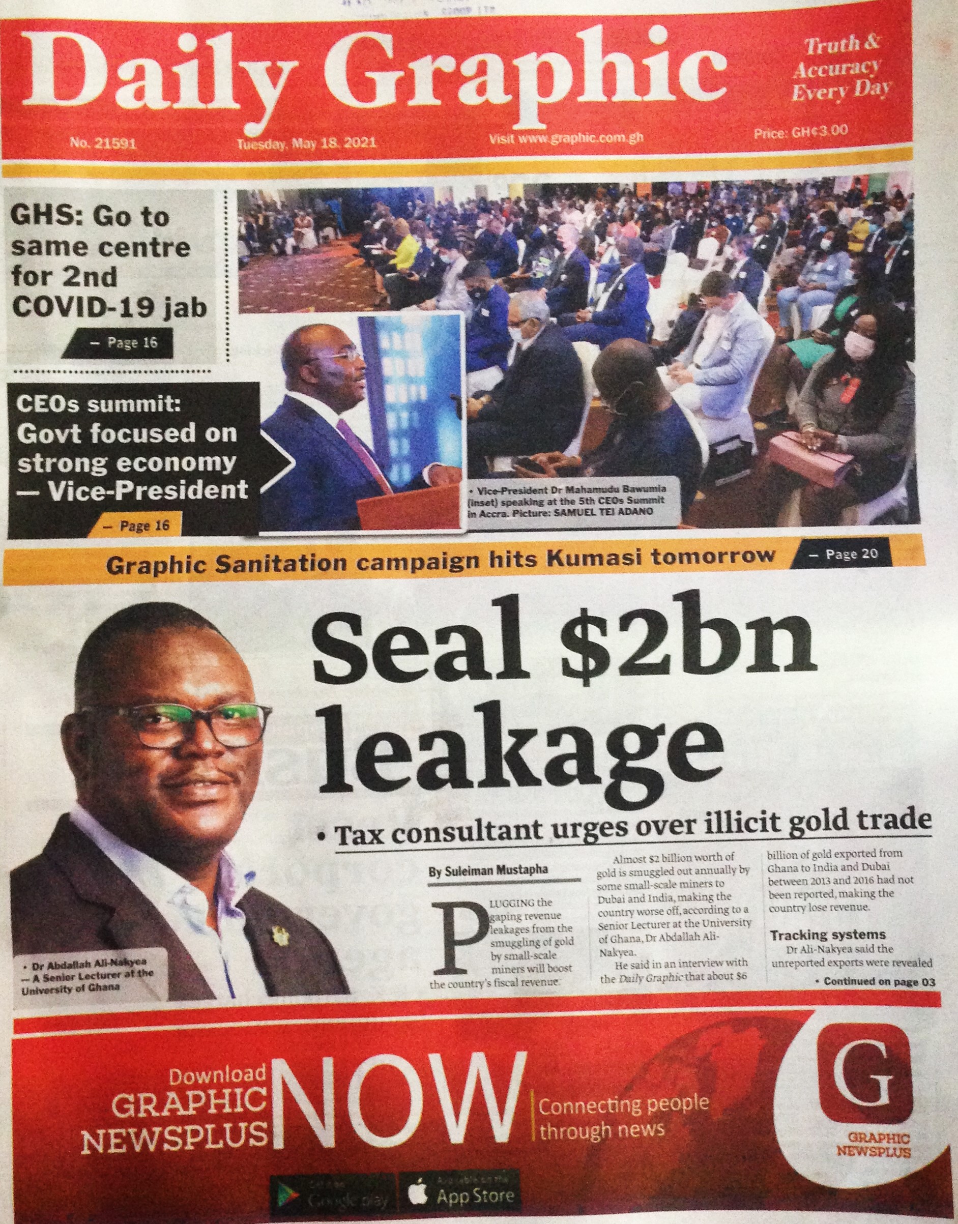 Today S Front Pages Tuesday May 18 21 Myjoyonline Com