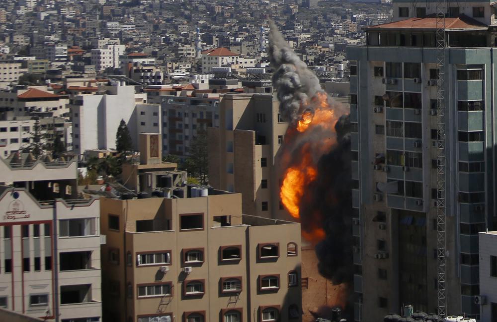 Israel strike in Gaza destroys building with AP, other media Israel strike in Gaza destroys building with AP, other media