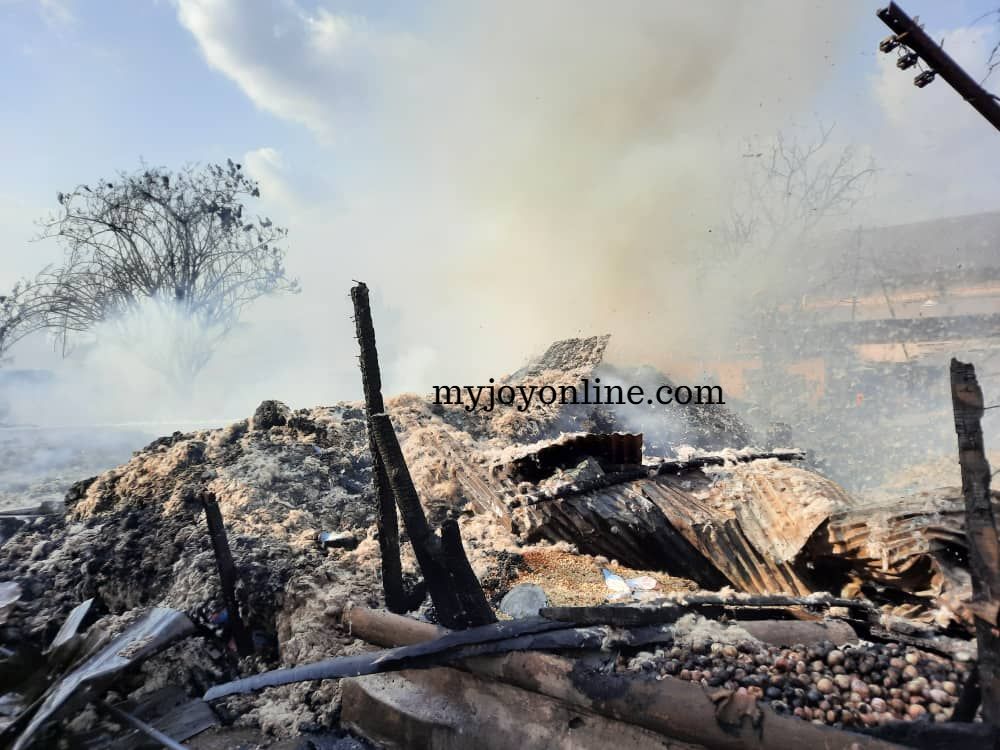 One person dies after fire razes slum at Asafo