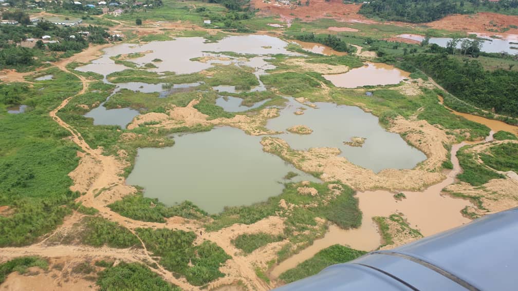 Lands Minister, Abu Jinapor embarks on aerial tour of River Pra