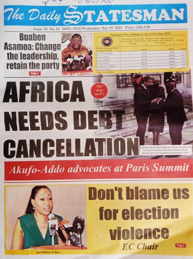 Today's front pages: Wednesday, May 19, 2021 Today's front pages: Wednesday, May 19, 2021