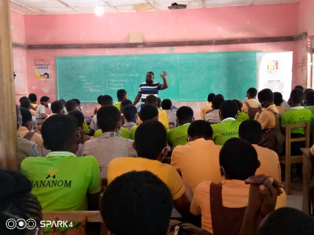 NCCE intensifies civic sensitisation drives in basic and SHSs in Obuasi NCCE intensifies civic sensitisation drives in basic and SHSs in Obuasi