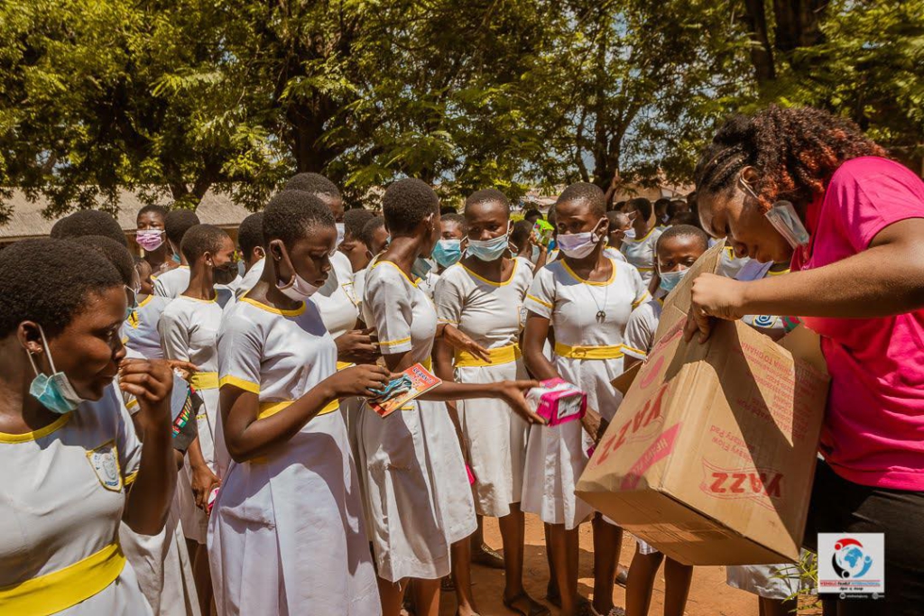 WFI commemorates World Menstrual Hygiene Day; donates pads to young girls in Adoagyiri